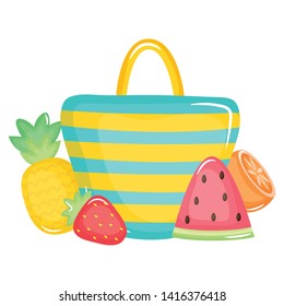 handbag female with summer fruits