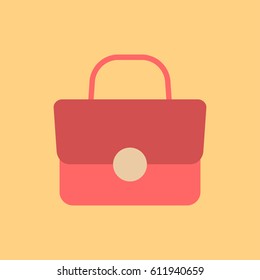Handbag flat icon