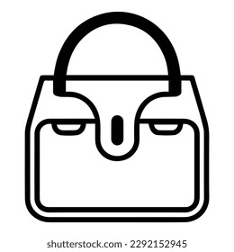Handbag Flat Icon Isolated On White Background