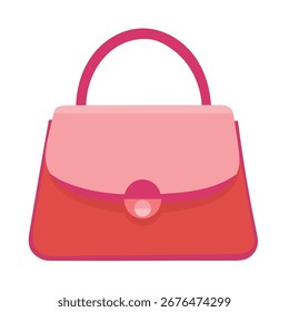 Bolso de mano. Clipart de Vector plano, ilustración con fondo aislado.