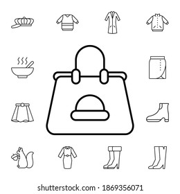 Handbag flat vector icon in autumn pack