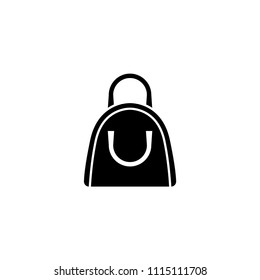 Handbag. Flat Vector Icon illustration. Simple black symbol on white background. Handbag sign design template for web and mobile UI element