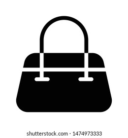 handbag glyph flat vector icon