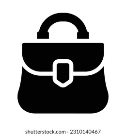 handbag glyph icon illustration vector graphic