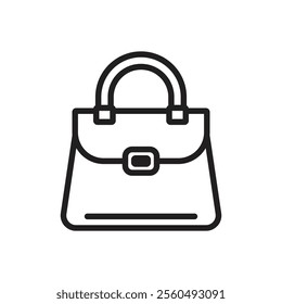 Handbag icon Black and white logo