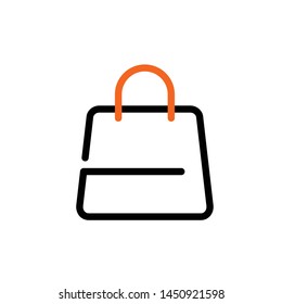 Handbag Icon - Bussiness and Finance Orange Premium Icon Set Vector Eps 10 Editable