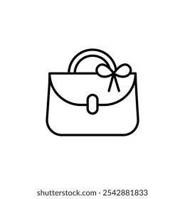 Handbag icon. filled and line stroke icons