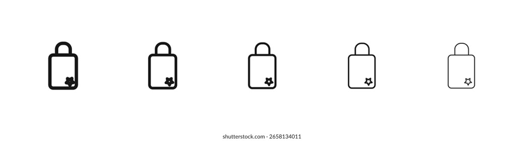 Handbag icon flat illustration set logo