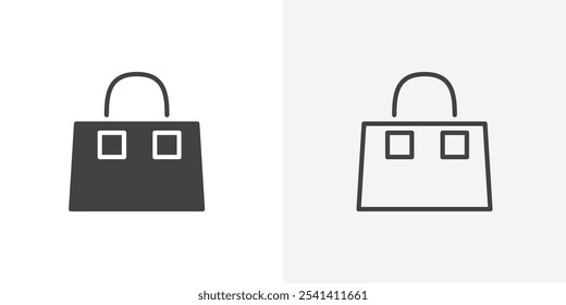 Handbag icon flat and simple set design