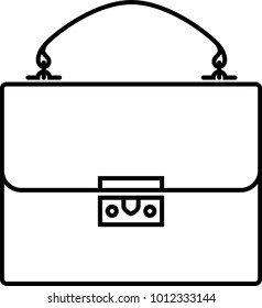 Handbag Icon, Hand Bag Design Vector Art Illustration