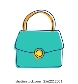 Handbag Icon Illustration symbolizes personal wealth or finances, often used to signify savings or financial assets. Perfect for financial themes, apps, or presentation.