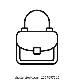 Handbag icon Isolated flat vector in outline