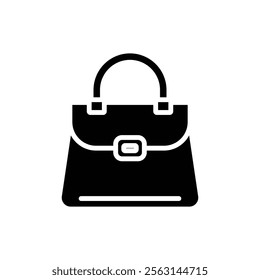 Handbag icon Isolated flat vector in outline