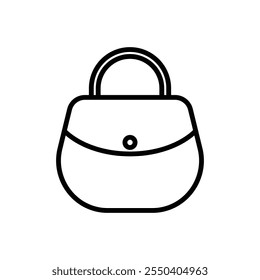 Handbag icon linear logo isolated