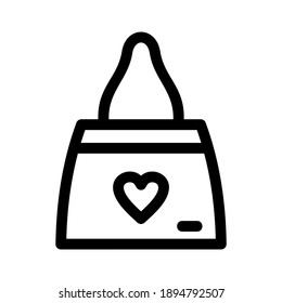 icono de bolso o logotipo símbolo de signo aislado ilustración vectorial - iconos vectoriales de estilo negro de alta calidad
