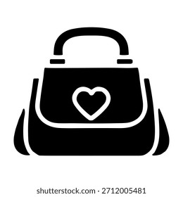Handtasche Symbol oder Logo einzeln Symbol Vektorgrafik - hohe Qualität schwarzen Stil Vektorsymbole
