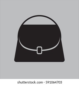 handbag icon on gray background