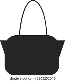 icono del bolso de mano sobre fondo blanco, Bolsas de moda femeninas