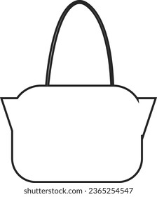 icono del bolso de mano sobre fondo blanco, Bolsas de moda femeninas