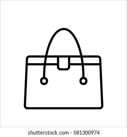 handbag icon on white background