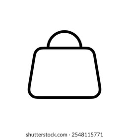 Handbag icon Outline set in black and white color