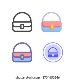 paquete de iconos de bolso aislado en fondo blanco. para el diseño de su sitio web, logotipo, aplicación, interfaz de usuario. Ilustración gráfica vectorial y trazo editable. EPS 10.