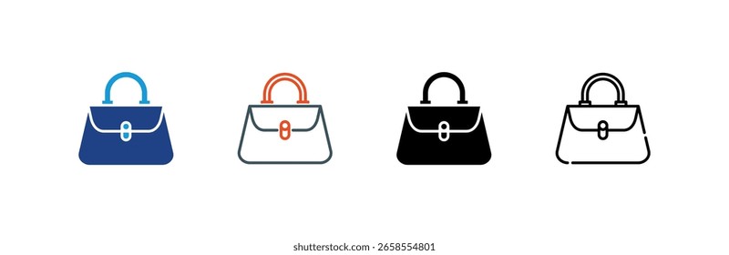 Handtasche Symbol Set mehrere Stil Sammlung