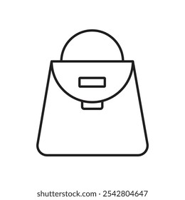 Handbag icon simple black line style.