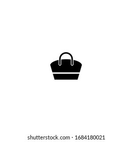 icono del bolso. simple, plano, negro.
