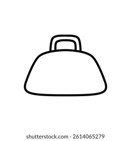 handbag icon, simple flat style, illustration, logo sign symbol pictogram template, for ui or ux isolated on white for mobile app, editable
