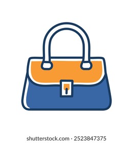 Handbag icon. Simple, stylized handbag illustration. Perfect for fashion, style, and shopping themes.