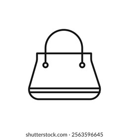 Handbag icon Simple thin line flat symbol