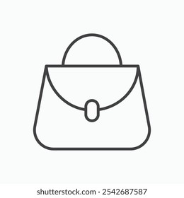 Handbag icon in thin black lines