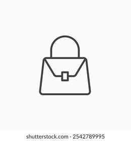 Handbag icon in thin outlined.