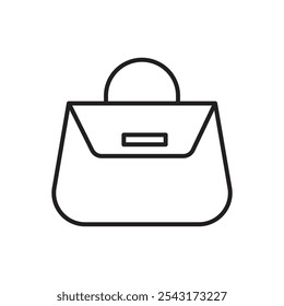 Handbag icon. thin stroke and solid.