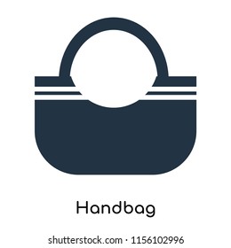 Handbag icon vector isolated on white background. thin symbols or lined elements in outline style