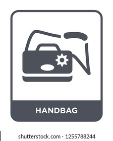 handbag icon vector on white background, handbag trendy filled icons from Luxury collection, handbag simple element illustration