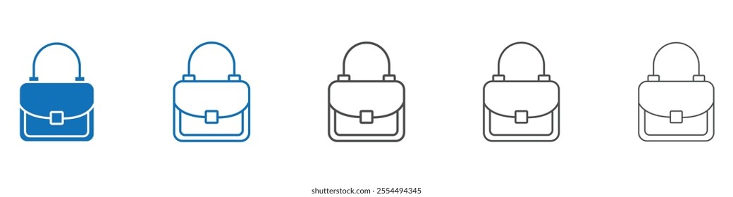 Handbag icon vector set collection for web