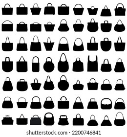 Handbag icon vector set. purse ilustration sign collection. reticule symbol. bag logo.