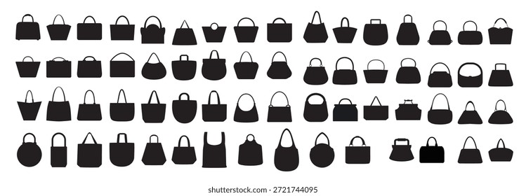 coleção de sinais de ilustração de bolsa ícone vetor conjunto de bolsa