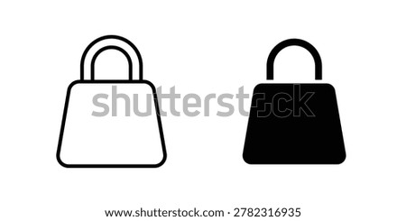 Handbag icon vector template set in black