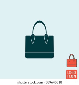 Handbag icon. Women bag icon isolated. Vector illustration
