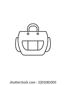 handbag icon. women bag sign. Ladies bag vector illustration. line art. 