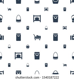 handbag icons pattern seamless white background. Included editable filled luggage storage, luggage, woman bag, bag, shopping bag icons. handbag icons for web and mobile.