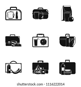 Handbag icons set. Simple set of 9 handbag vector icons for web isolated on white background