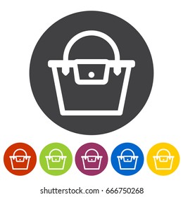 Handbag icons. Vector illustration.
