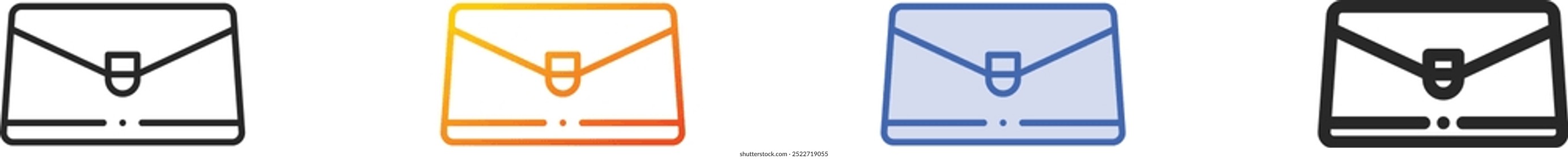 handbag icon.Thin Linear, Gradient, Blue Stroke and bold Style Design Isolated On White Background