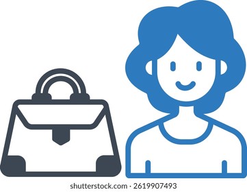 Mama-Handtasche   Illustration auf isoliertem Hintergrund