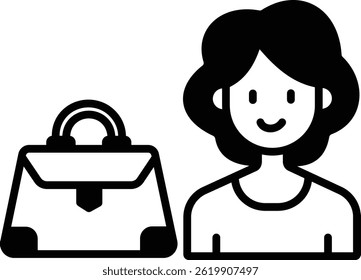  Mama-Handtaschen-Illustration mit isoliertem Hintergrund