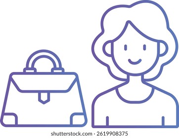  Ilustración del bolso de mamá con fondo aislado